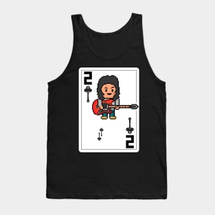 Pixelrockstars Two of Clubs Playing Card Tank Top